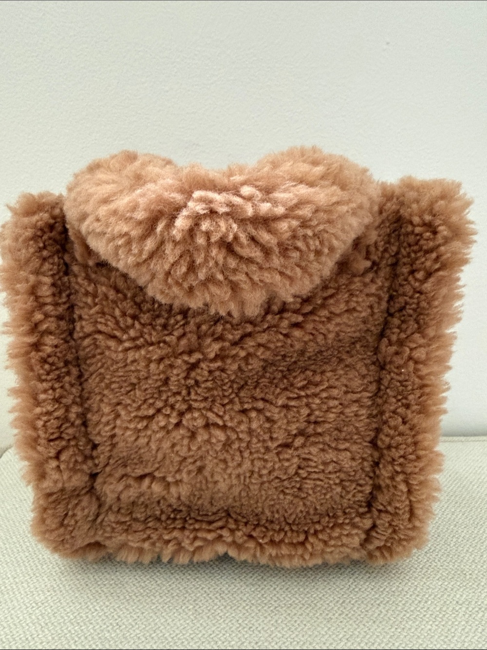 Stand Studio Mini Faux Shearling Tote in Warm Brown
